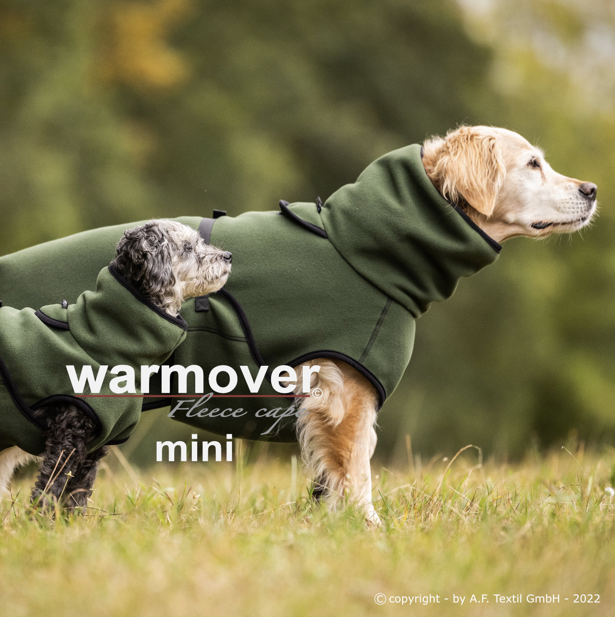 Warmover fleece cape pine green Mini