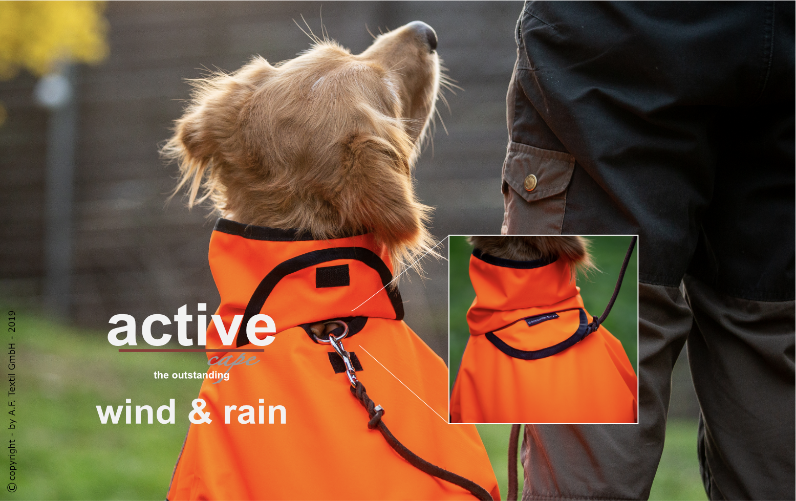 Active cape Wind & Rain orange Mini